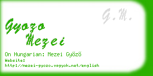 gyozo mezei business card