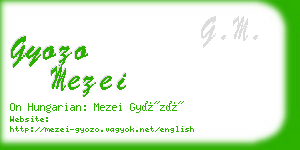 gyozo mezei business card